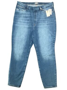 Good American Women’s Jeans Pull on High Rise Blue Wash Size 7 NWT